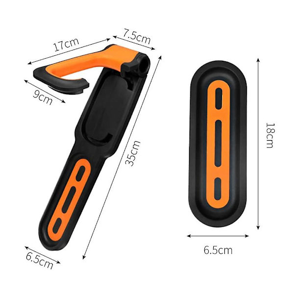 Foldbar vertikal sykkelkrok veggmontert sykkelstativ Black orange