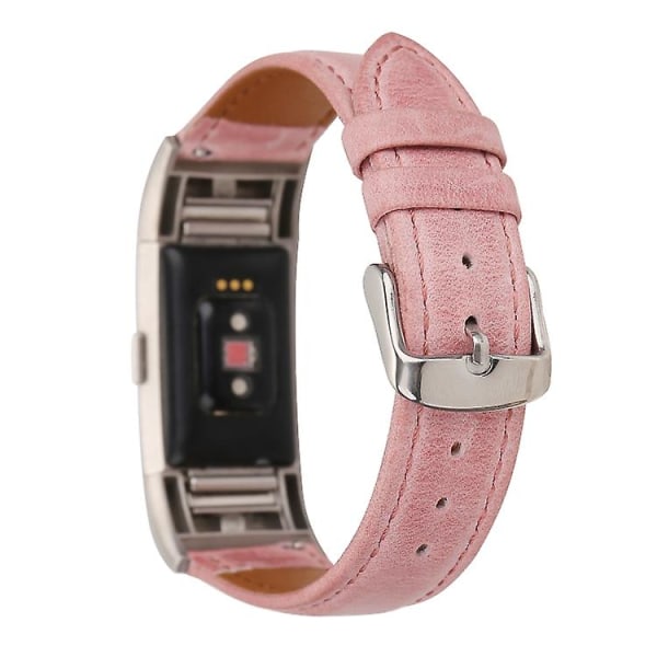 Til Fitbit Charge 2 Fresh Style læderurrem Pink