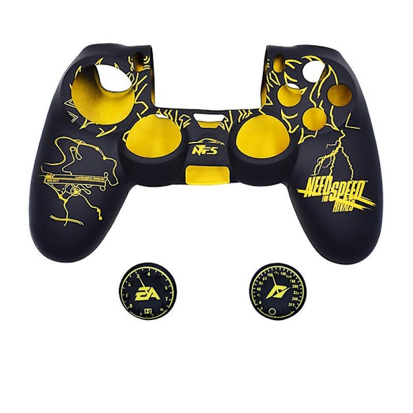 SQCLV PS4-kontrollerskinn, silikonkontrollerdekselbeskytter kompatibel /PS4 Slim/PS4 Pro-kontroller (tommelgrep x 2)
