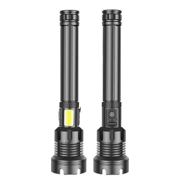 Super Bright XHP90 Torch Led Ficklampa USB Uppladdningsbar Taktisk lampa COB without Battery