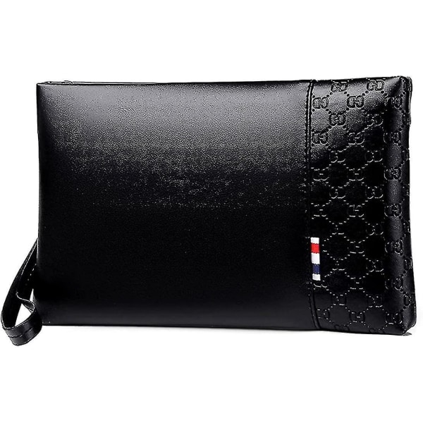Håndledstaske til mænd Håndledstaske Håndtaske Pu læder Clutch med stor kapacitet