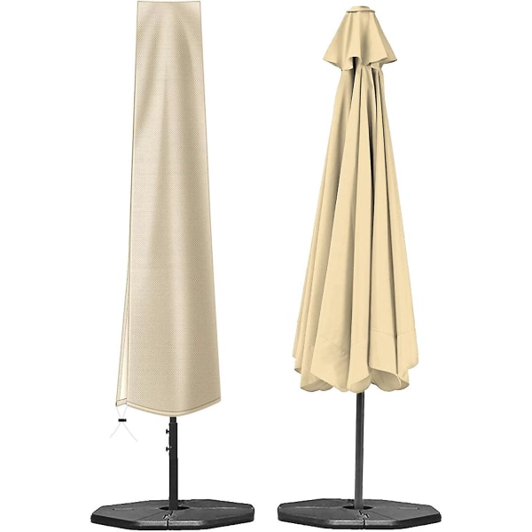 Paraplytrekk, 420d Oxford-stoff Patio Paraplytrekk Vanntett med glidelås (khaki)