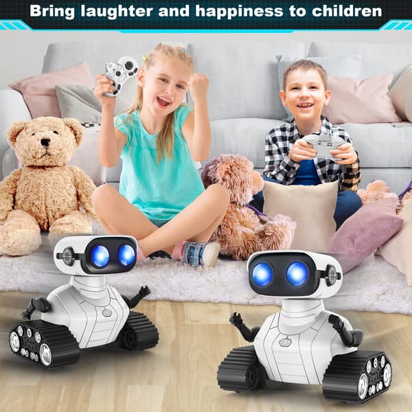 Fjärrstyrd Emo-robotleksak med musik och LED-ögon
