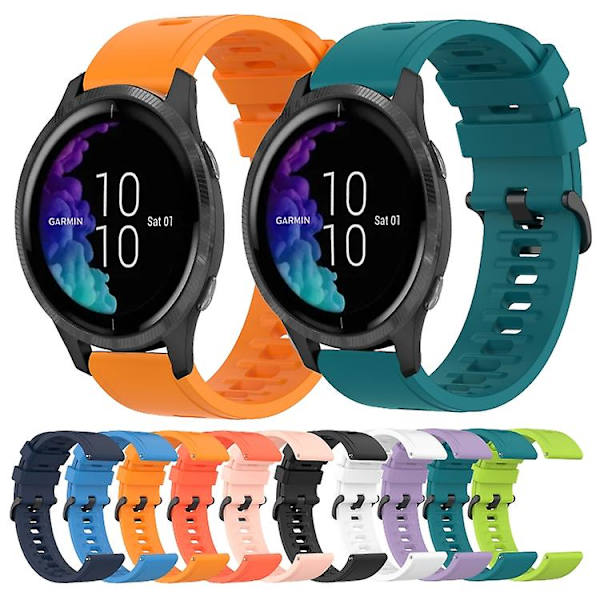 För Garmin Venu 20 mm enfärgad mjukt watch Red