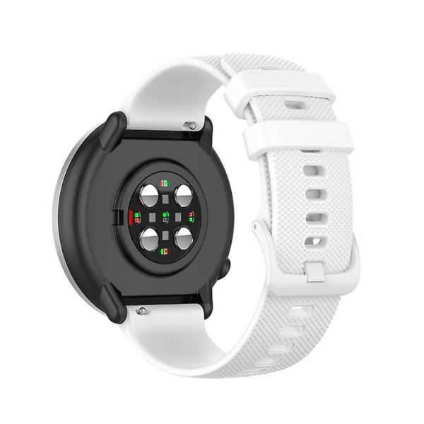 Til Polar Ignite 20 mm lille plaid tekstur silikone armbåndsurrem White