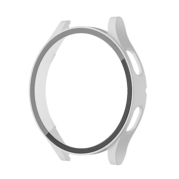 Glas+etui til Samsung Galaxy Watch 4 44mm 40mm Tilbehør Pc All-around Anti-fall Bumper Cover+skærmbeskytter Galaxy Watch4 white Galaxy watch 4 40mm