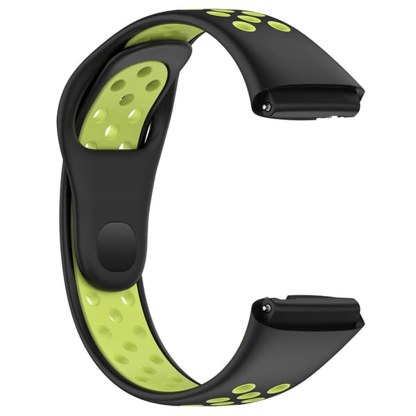 Rem til Redmi Watch 3 Lite/Watch 3 Active tofarvet silikonerem (sort grøn)