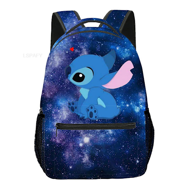 Lilo ja Stitch -reppu nailonista, naisille ja tytöille, Stitch-matkalaukku, tilava koululaukku teini-ikäisille tytöille, sarjakuvakirjala laukku, Lovley Mochilas style 4