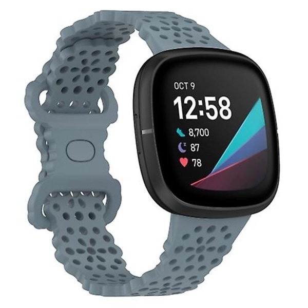 För Fitbit Versa 4 / 3 / Sense 1 / 2 spets ihåligt watch Official Steel Blue