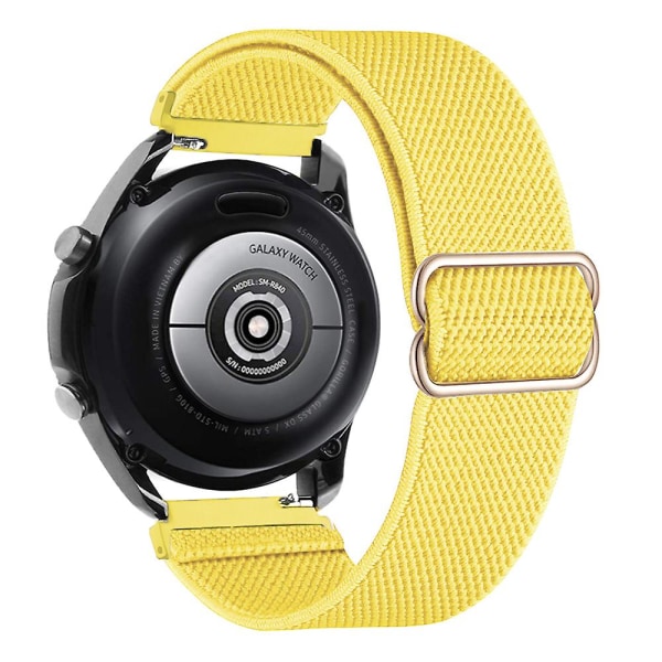 20 mm 22 mm ranneke Samsung Galaxy Watch 4/classic/3/5/ pro/active 2 Gear S3 elastinen nylon Huawei Watch Gt 2 2e 3 Pro hihna Yellow 20mm