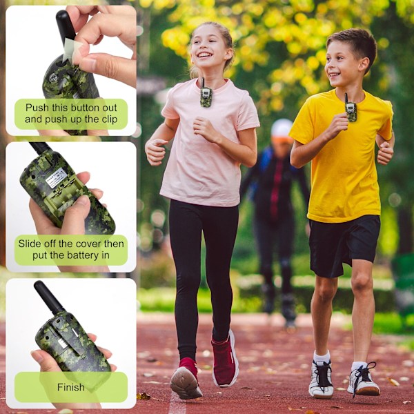 Lasten Walkie Talkie - 2-pack 2-suuntaista radiota 3-15-vuotiaille pojille ja tytöille