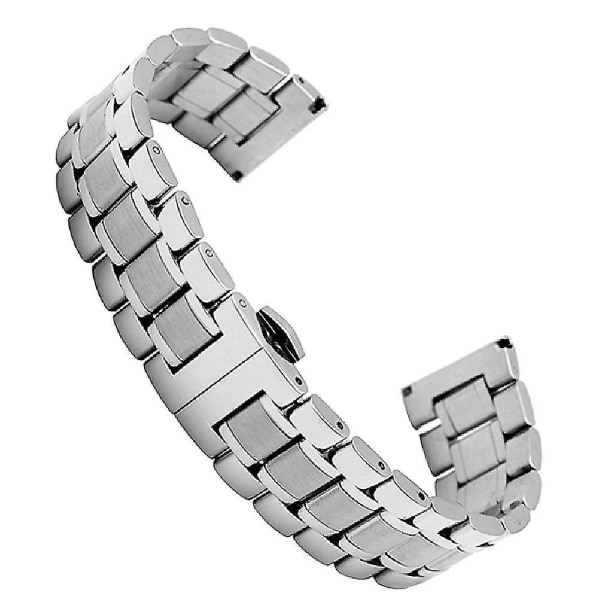 12mm/14mm/15mm/16mm/17mm/18mm/19mm/20mm/21mm/22mm/23mm/24mm/26mm rostfritt watch med platt topp Silver 15mm