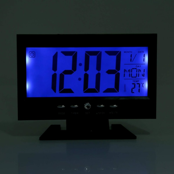 Väckarklocka Digital Väckarklocka Skrivbordsklocka Svart