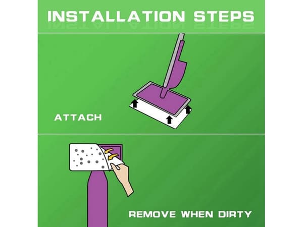 Reservemopp for Swiffer Wetjet 6-pak grønn