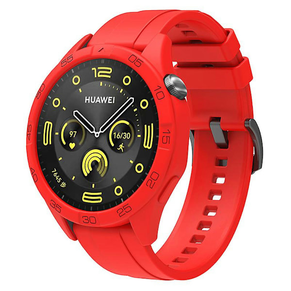 Silikonarmband för Huawei Watch GT 4 46mm, med klockfodral Red