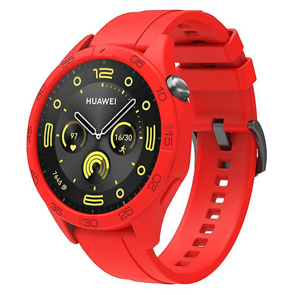 Silikonarmband för Huawei Watch GT 4 46mm, med klockfodral Red