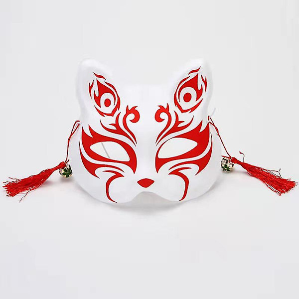 Fox Cosplay Mask Half Face Cat Mask Til Julefest Kostume Japansk Kitsune Mask Kabuki Masquerade Cat 9