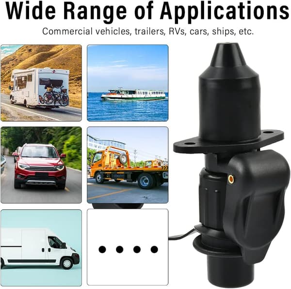 Stifttrailerkontakt 12V Adapter för Lastbil Husvagn