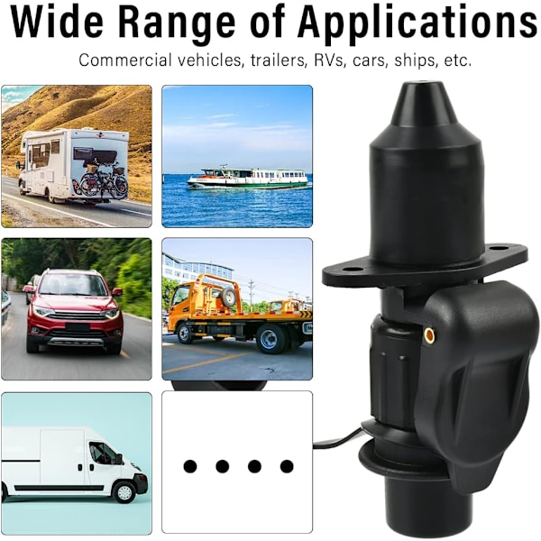 Stikkontakt til Trailer Plug 12V Adapter til Lastbil Caravan