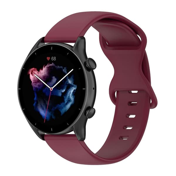 Silikoniranneke Xiaomi Watch S1 -älykelloon Burgundy