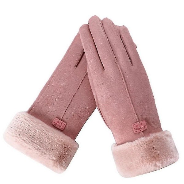 Vinter Touch Screen Hansker Dame Vinterhansker Varme votter Pink