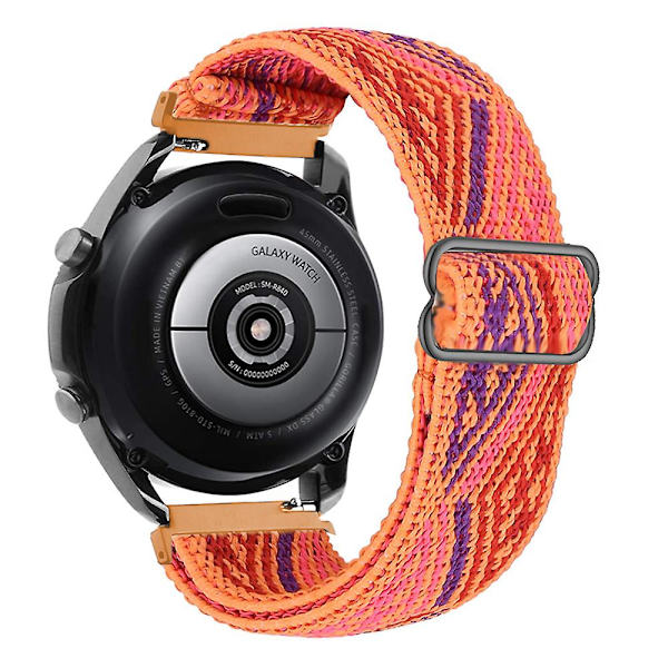 20 mm 22 mm ranneke Samsung Galaxy Watch 4/classic/3/5/ pro/active 2 Gear S3 elastinen nylon Huawei Watch Gt 2 2e 3 Pro hihna Bohemia orange 20mm