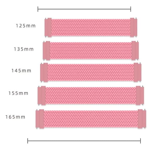 För Garmin Vivoactive 3 Justerbar Nylon flätad Elasticity Watch Band Red