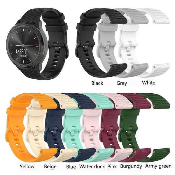 22mm Ternet Silikonerem til Xiaomi Watch S1 Beige