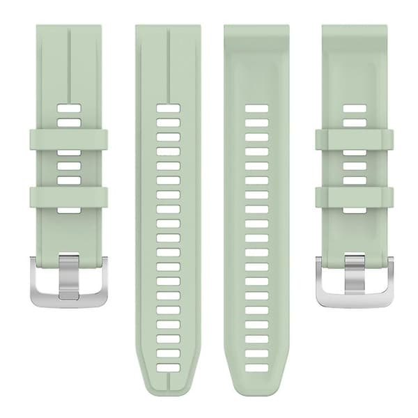 For Garmin Instinct 22 mm ensfarget silikonklokkerem Light Green