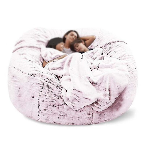 Lazy Sofa Bean Bag Kunstig Pels Bean Bag Bean Sofa Snow red 135cm*65cm