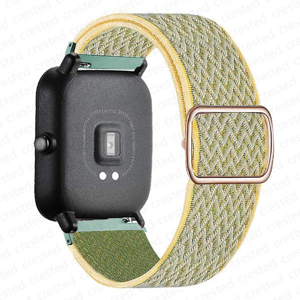 20 mm/22 mm bånd til Amazfit Gts 4//2/2e/3/gts2 Mini/gtr 4/3/pro/gtr2/47 mm/stratos Nylon elastisk urarmbånd Amazfit bipstrop Sunshine 20mm