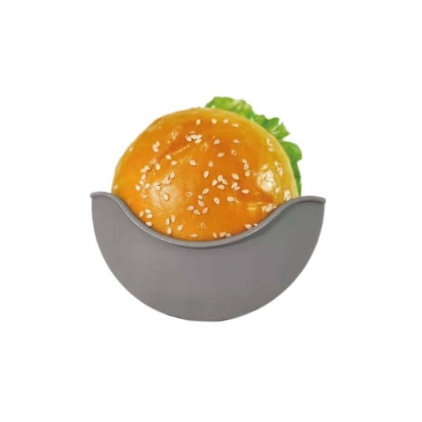 4 stk Hamburger Buns Fast Boks Burger Holder Sandwich Holder Gjenbrukbar Grey 4pcs