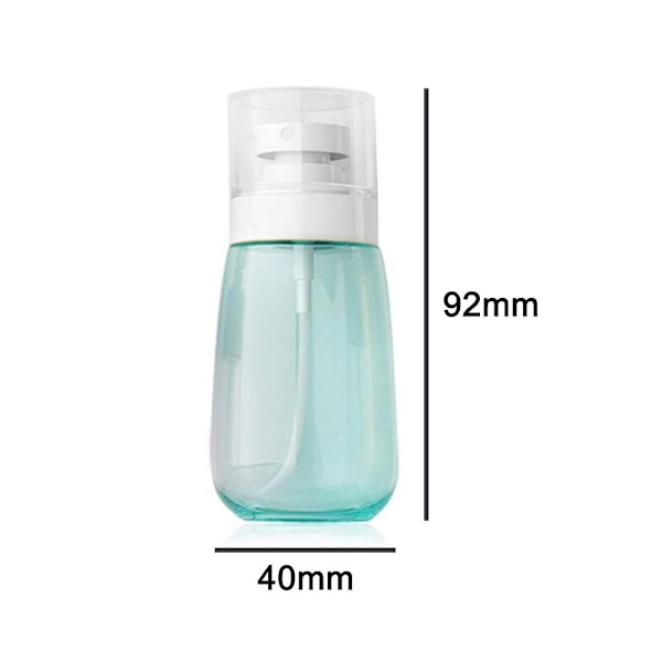 Suihkepullot matkakoko, 5 kpl hienosuihkepullosarja Transparent Blue