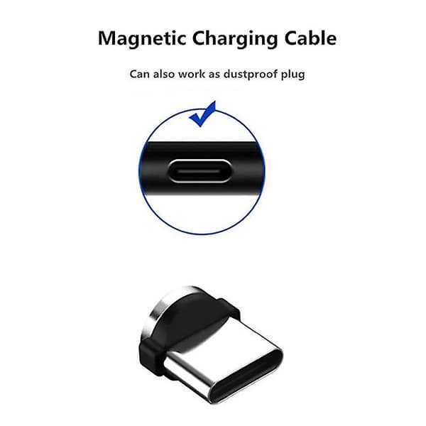 10 stk/sett Rund magnetisk kabelplugg 8-pin Type-c-plugger Hurtiglading Telefonmagnetladerplugg