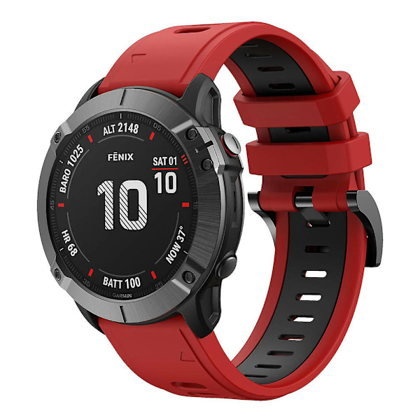 22MM Silikon Hurtigutløsing Rem for Garmin Fenix 6 Klokke