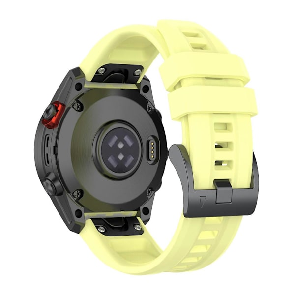 22mm Hurtigutløselig Silikonrem for Garmin Fenix 7 Yellow