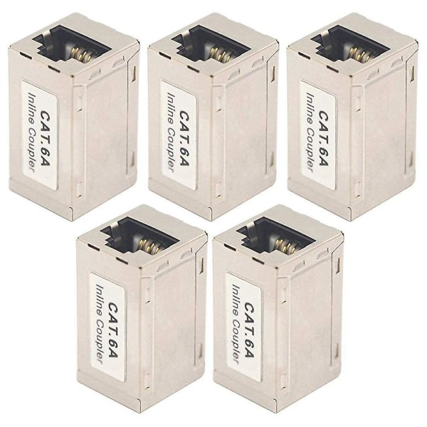5 kpl Cat6 A Ethernet-sovittimen kytkentäkaapelin Rj45-sovitin