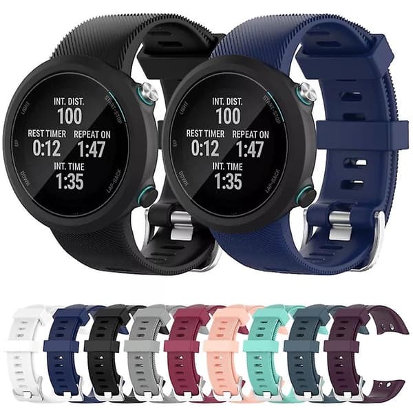 Til Garmin Swim 2 silikone urbånd Black