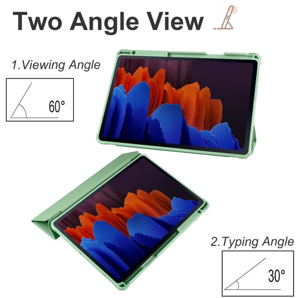 Suojakotelo Samsung Galaxy Tab S9 Plus/S9 Fe Plus -akryylitabletille, vihreä