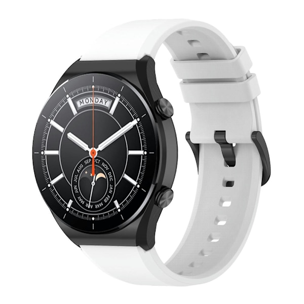 22mm silikonihihna Xiaomi Watch S1 -älykelloon White