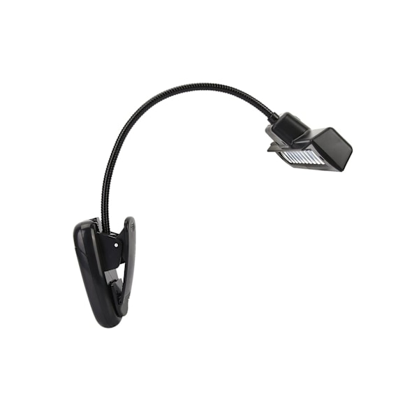 Klipplampa för musikstativ, svart