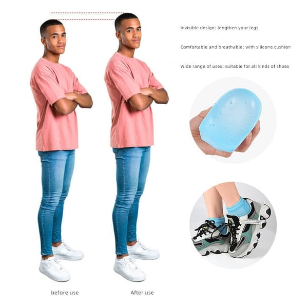 1 Par Häl Skyddstrumpor för Män och Kvinnor, Sport Non-Slip