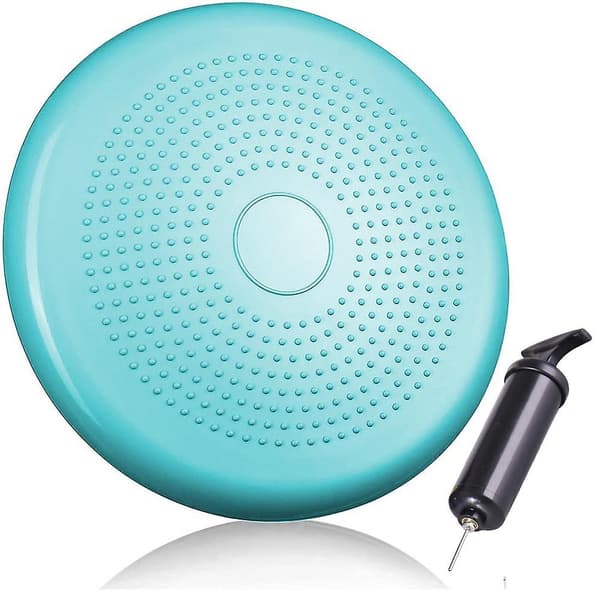 Ball sete pute, pumpe 33 cm diameter, balanse pute, ball pute Blue