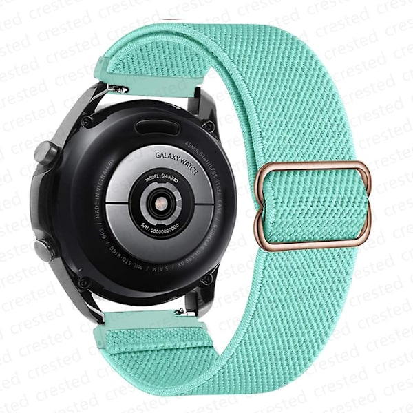 20 mm 22 mm bånd til Samsung Galaxy Watch 4/classic/3/5/pro/active 2 Gear S3 Elastic Nylon Loop Huawei Watch Gt 2 2e 3 Pro Strap mint green 22mm