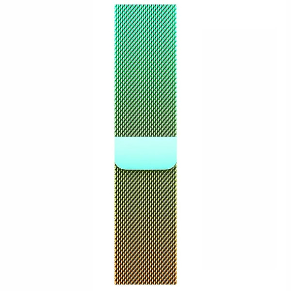 Til Oppo Watch 3 Pro Milanese Metal Watch Band i rustfrit stål Gold Green