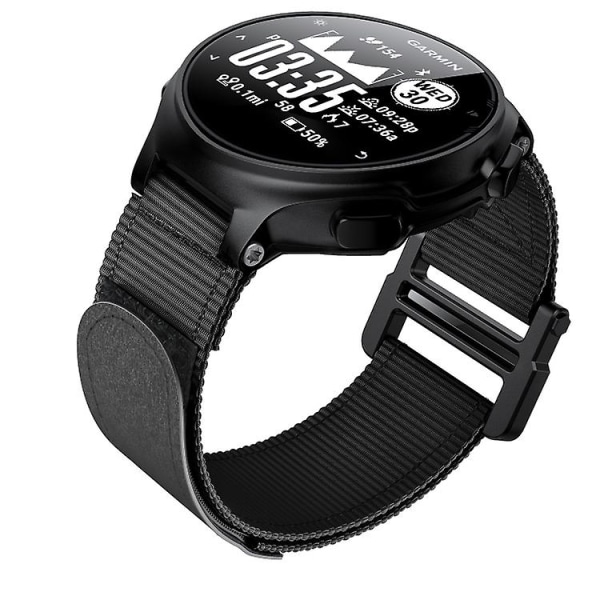 Garmin Forerunner 735xt koukku- ja silmukkakiinnittimeen nylon watch Black
