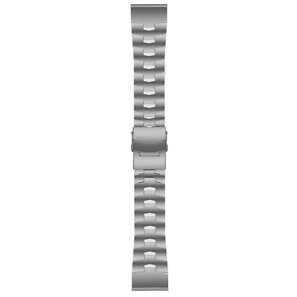 For Garmin Fenix ​​7x Solar 26mm Titanium Alloy Quick Release Watch Band Titanium Gray