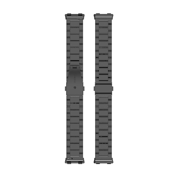 For Oppo Watch 2 42 mm klokkerem i rustfritt stål med tre perler Black