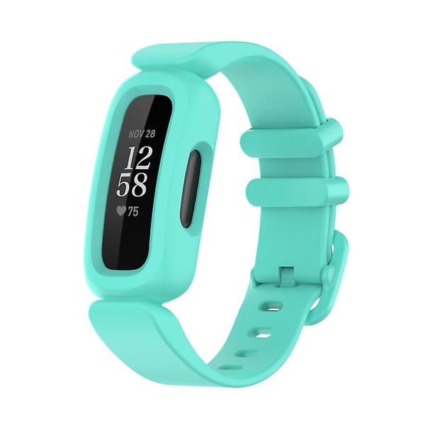 För Fitbit Ace 3 Silicone Integrated Watch Band Lake Blue