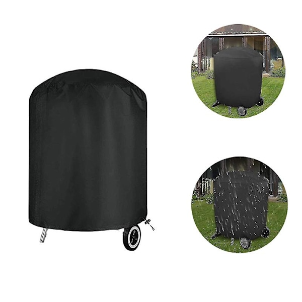 Grillöverdrag Vattentätt Grillöverdrag Kettle Grill Skyddande Överdrag Huva Grillöverdrag Presenning Möbler Överdrag 61x70cm